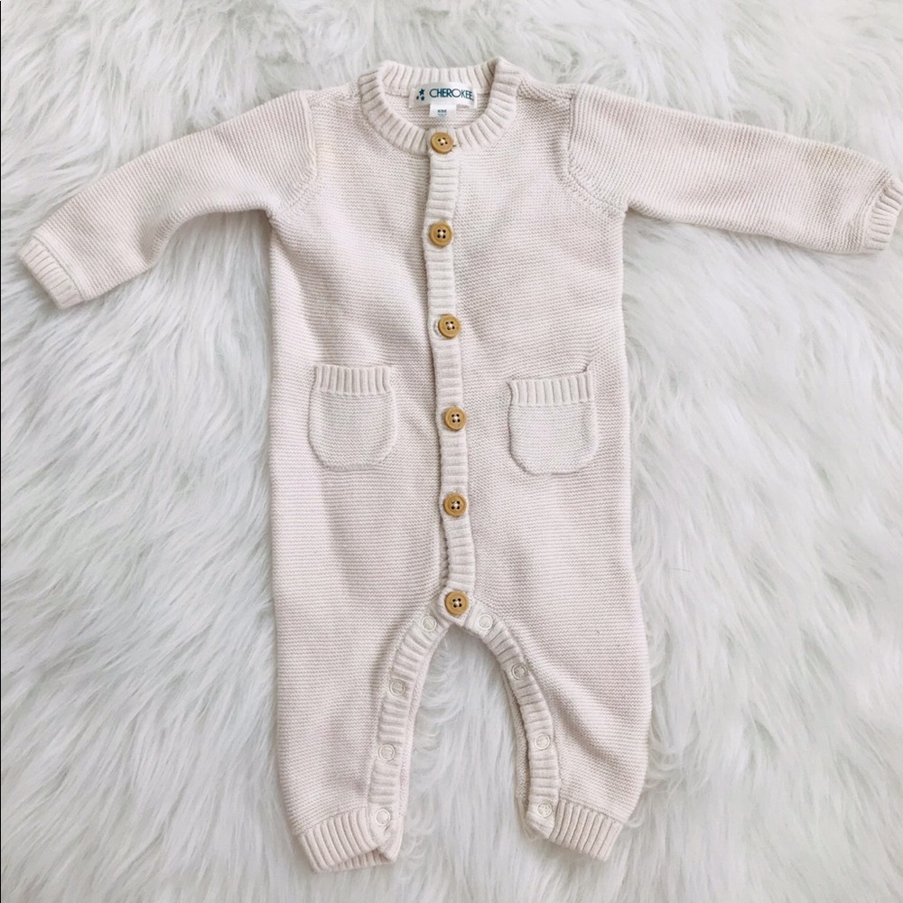 Cream Knit Onesie